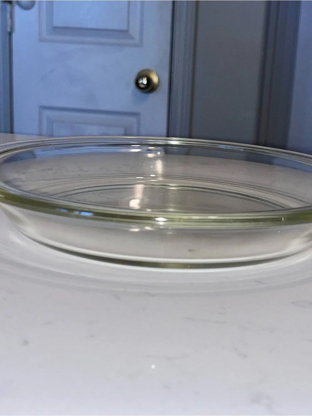 Vintage- Antique Pyrex Pie Plate 9'' Clear Glass Flat Rim #209 USA FIRST LOGO!!